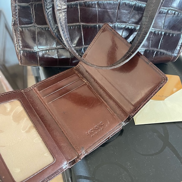 Monsac croc leather bag and wallet - Picture 3 of 6